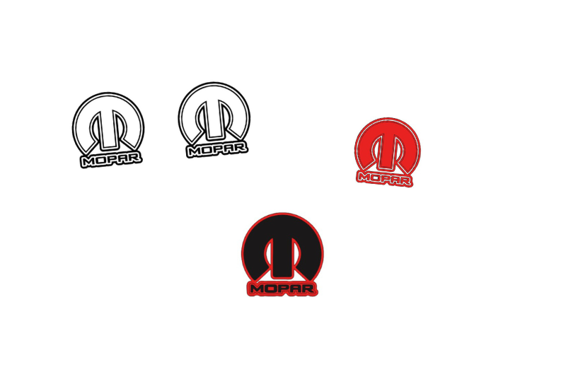 Jeep Emblem & Badges set with Mopar logo (Type 9) Jeep emblems decoinfabric