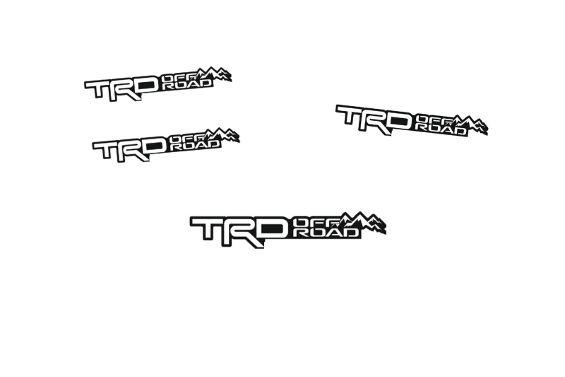 Toyota Emblem & Badges set with TRD offroad logo (Type 2) Toyota emblems decoinfabric