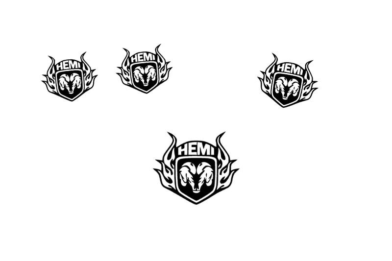 Dodge RAM Emblem & Badges set with Hemi logo