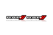 DODGE RAM emblem for fenders with Ram + Dodge logo Dodge emblems decoinfabric BLACK WHITE