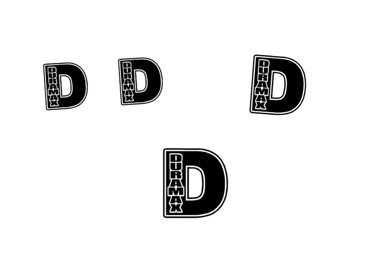 GMC Emblem & Badges set with Duramax logo (Type 3) GMC emblems decoinfabric