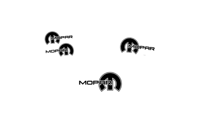 Chrysler Emblem & Badges set with Mopar logo (Type 8) Chrysler emblems decoinfabric