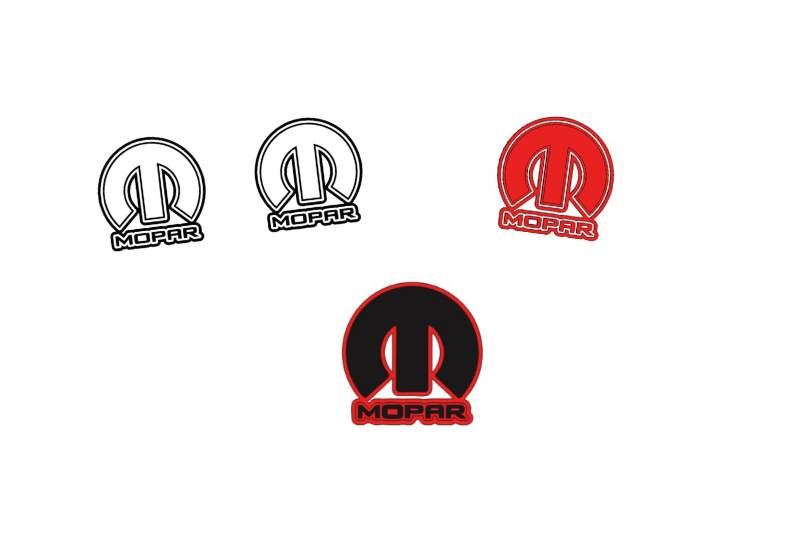 Dodge Emblem & Badges set with Mopar logo (Type 8)