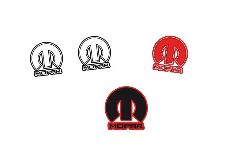 Dodge Emblem & Badges set with Mopar logo (Type 8) Dodge emblems decoinfabric