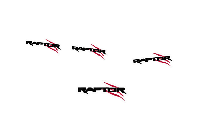 Ford Ranger Emblem & Badges set with Raptor logo (Type 4) Ford emblems decoinfabric