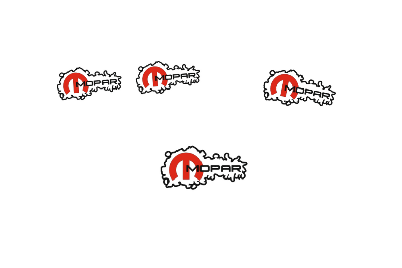 Jeep Emblem & Badges set with Mopar logo (Type 16) Jeep emblems decoinfabric