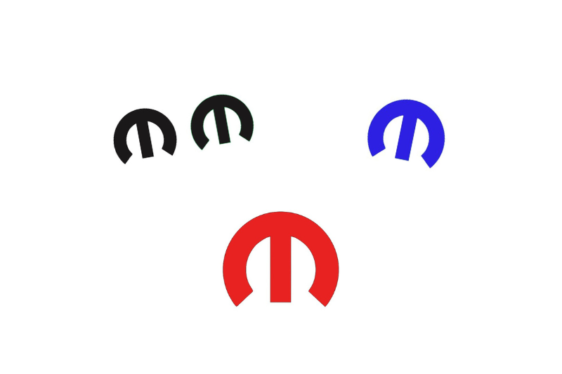 Chrysler Emblem & Badges set with Mopar logo (Type 19) Chrysler emblems decoinfabric