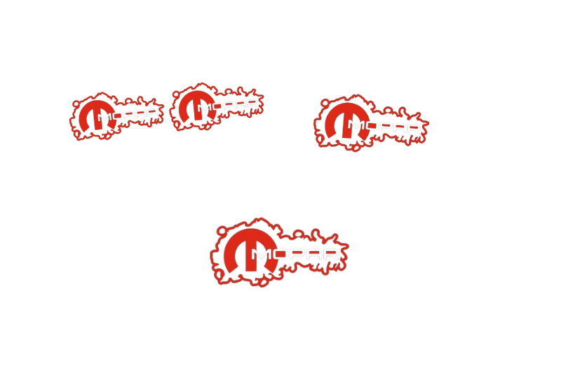 Jeep Emblem & Badges set with Mopar logo (Type 18) Jeep emblems decoinfabric