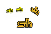 Emblem & Badges set with SH logo Subaru emblems decoinfabric