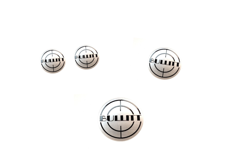 Ford Mustang Stainless Steel Emblem & Badges set with Bullitt logo