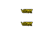Dodge Viper Emblem & Badge Set - Grille and Tailgate Viper GTS-R logo Dodge emblems decoinfabric YELLOW