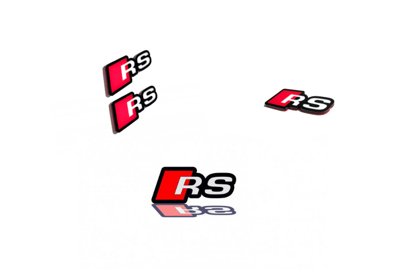 Audi Emblem & Badges set with RS logo Audi emblems decoinfabric