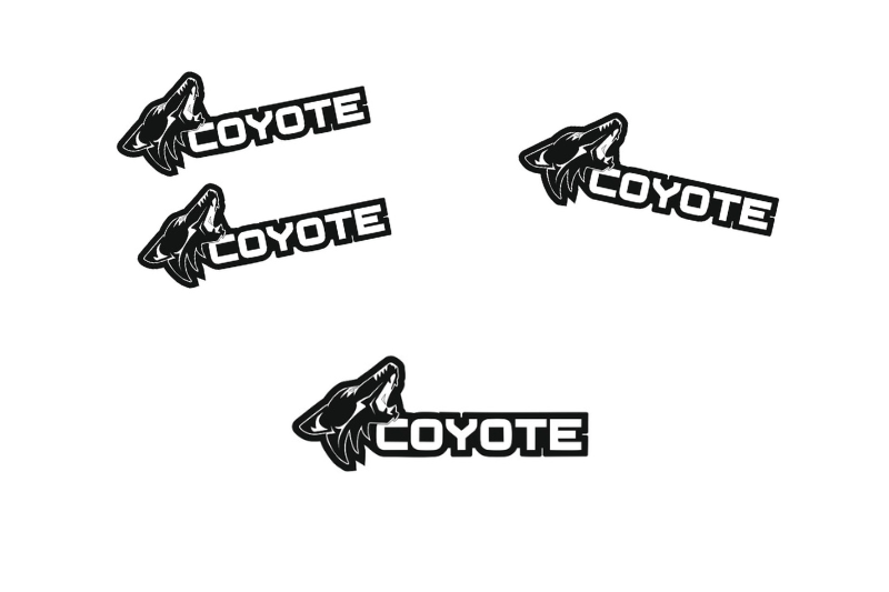 Ford Mustang Emblem & Badges set with Coyote logo (type 11) Ford emblems decoinfabric