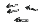 Ford Mustang Emblem & Badges set with Coyote logo (type 11) Ford emblems decoinfabric