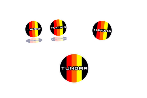 Toyota Tundra Emblem & Badges set with Tundra III Tricolor logo