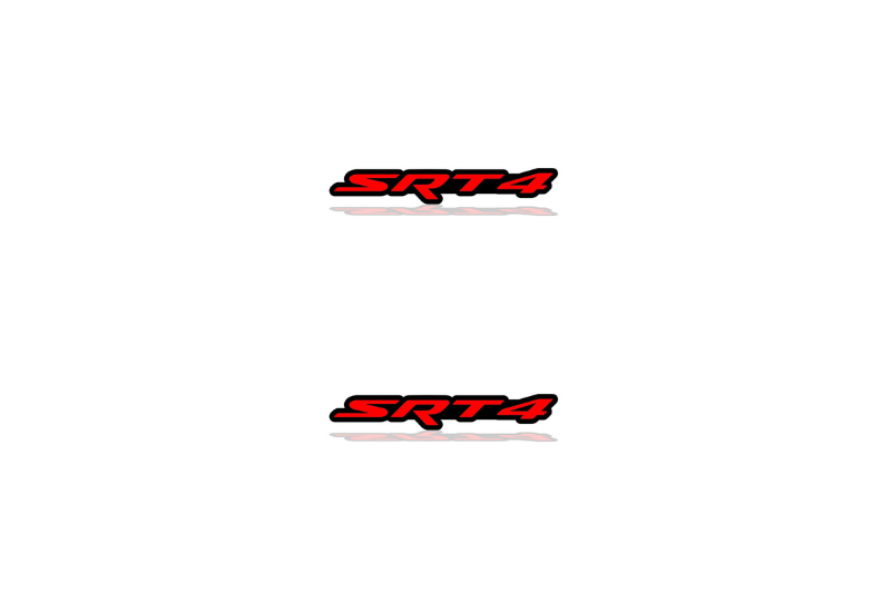 Dodge Emblem & Badge Set - Grille and Tailgate SRT4 logo Dodge emblems decoinfabric RED