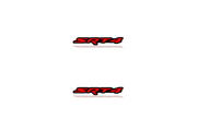 Dodge Emblem & Badge Set - Grille and Tailgate SRT4 logo Dodge emblems decoinfabric RED