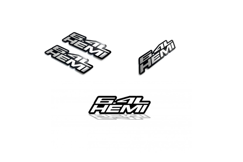 Dodge Emblem & Badges set with 6.4L Hemi logo