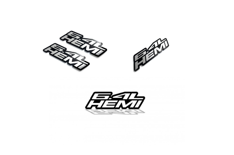 Dodge Emblem & Badges set with 6.4L Hemi logo Dodge emblems decoinfabric