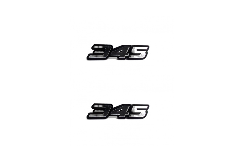 Dodge Emblem & Badge Set - Grille and Tailgate 345 logo Dodge emblems decoinfabric SILVER MIRROR