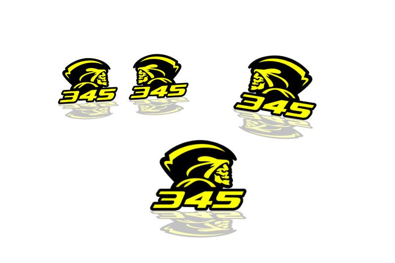 Dodge Emblem & Badges set with Reaper 345 logo Dodge emblems decoinfabric