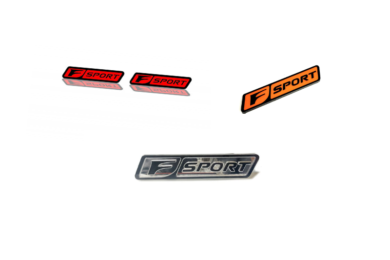 Lexus Emblem & Badges set with F Sport logo (Type 2) Lexus emblems decoinfabric