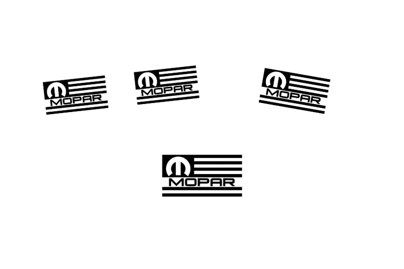 Dodge Emblem & Badges set with Mopar American Flag logo Dodge emblems decoinfabric