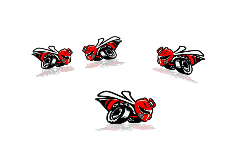 Dodge Emblem & Badges set with 1320 Scat Pack logo (Type 3) Dodge emblems decoinfabric