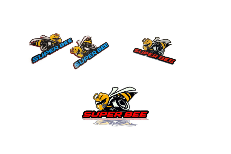 Dodge Emblem & Badges set with Super Bee logo (Type 2)