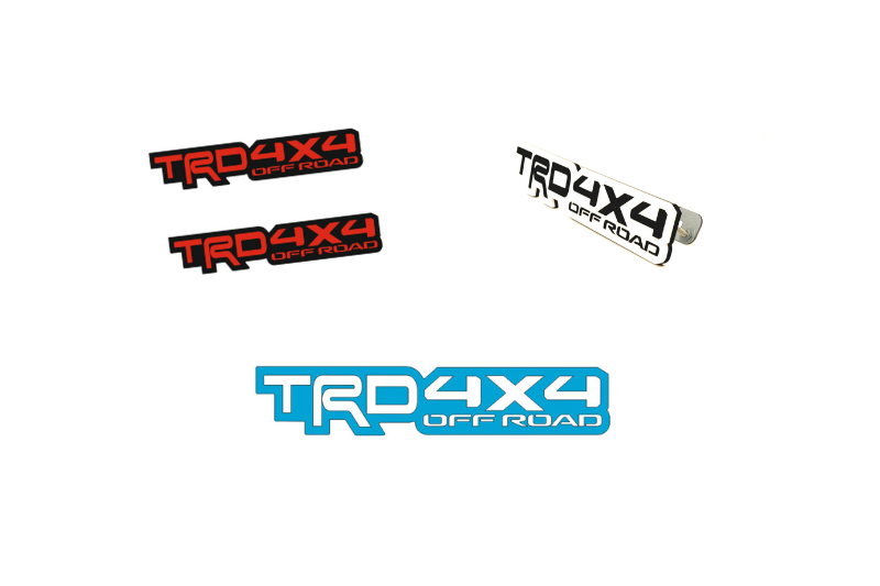 Toyota Emblem & Badges set with TRD 4x4 logo Toyota emblems decoinfabric