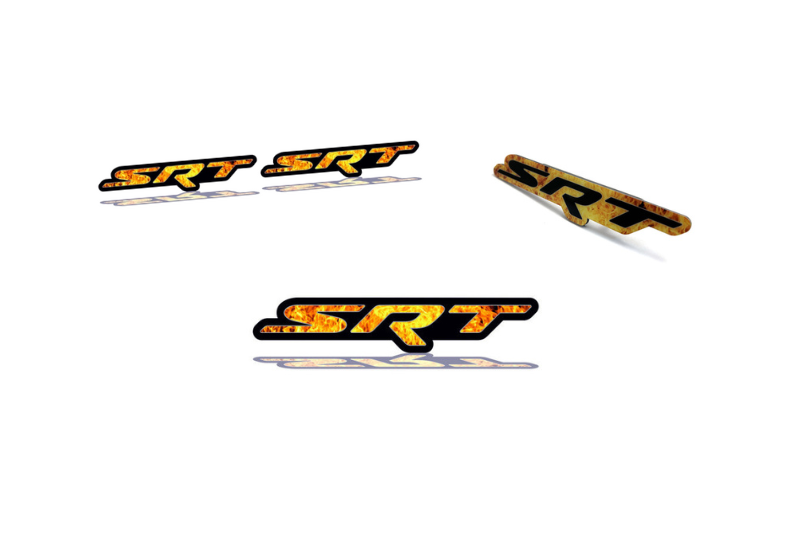 Jeep Emblem & Badges set with SRT Fire logo Jeep emblems decoinfabric