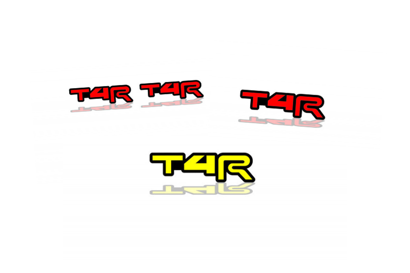 Toyota Emblem & Badges set with T4R logo Toyota emblems decoinfabric
