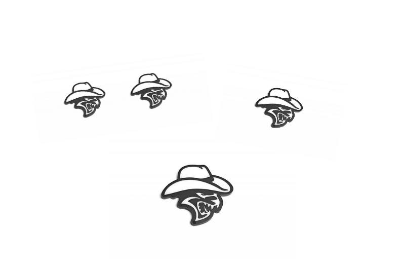 Chrysler Emblem & Badges set with Hellcat Cowboy logo Chrysler emblems decoinfabric
