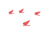 Honda Emblem & Badges set with Honda logo (Type 2) Honda emblems decoinfabric