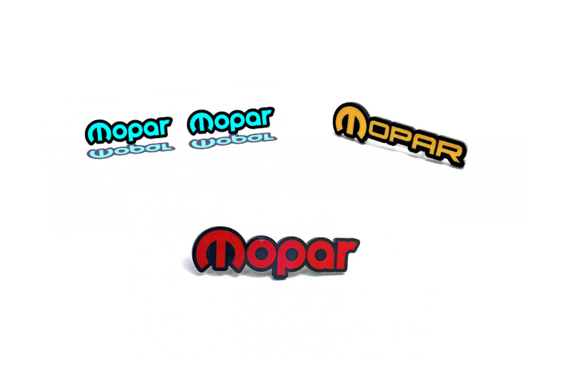 Dodge Emblem & Badges set with Mopar logo (Type 3) Dodge emblems decoinfabric