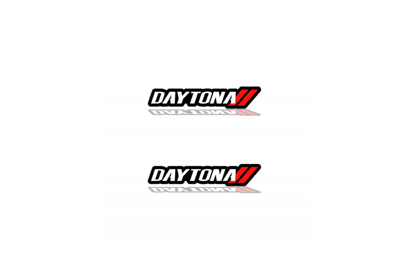 Dodge Emblem & Badge Set - Grille and Tailgate Daytona + Dodge logo Dodge emblems decoinfabric WHITE