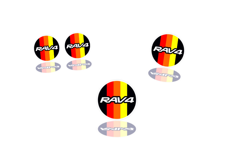 Toyota Rav4 Emblem & Badges set with Rav4 logo (Type 3)