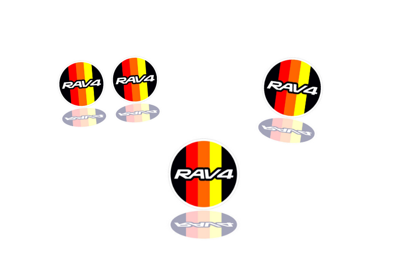 Toyota Rav4 Emblem & Badges set with Rav4 logo (Type 3) Toyota emblems decoinfabric