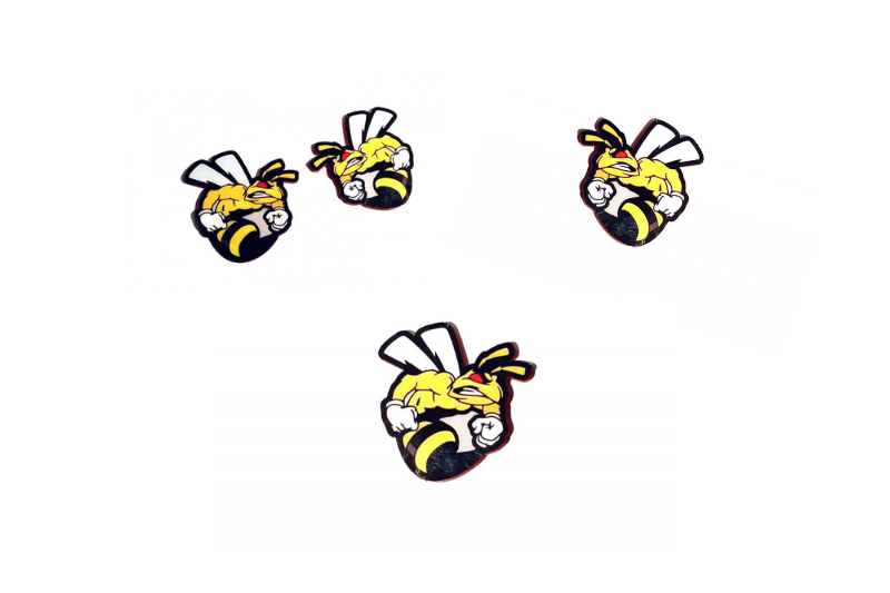 Dodge Emblem & Badges set with Strong Bee logo (Type 2) Dodge emblems decoinfabric