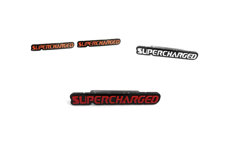 Jeep Emblem & Badges set with Supercharged logo Jeep emblems decoinfabric