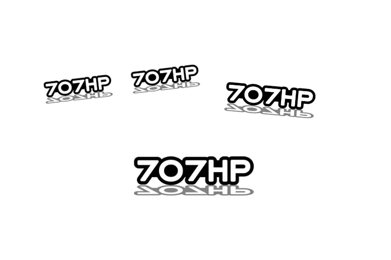 Jeep Emblem & Badges set with 707HP logo Jeep emblems decoinfabric