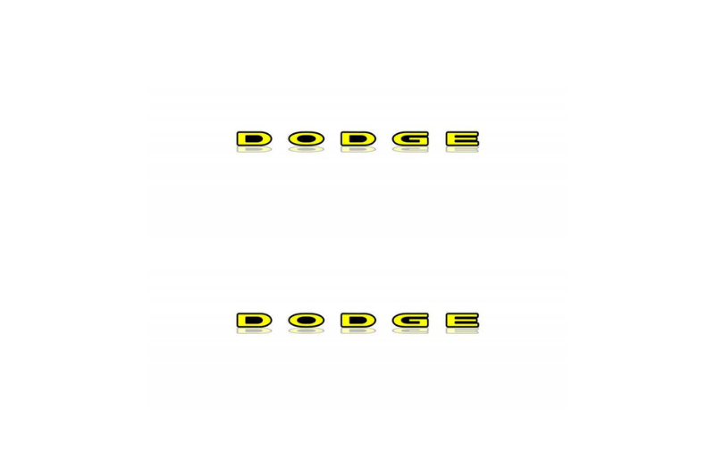 Dodge Emblem & Badge Set - Grille and Tailgate Dodge logo (letters) Dodge emblems decoinfabric YELLOW