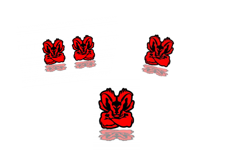 Dodge Emblem & Badges set with Strong Ram logo Dodge emblems decoinfabric