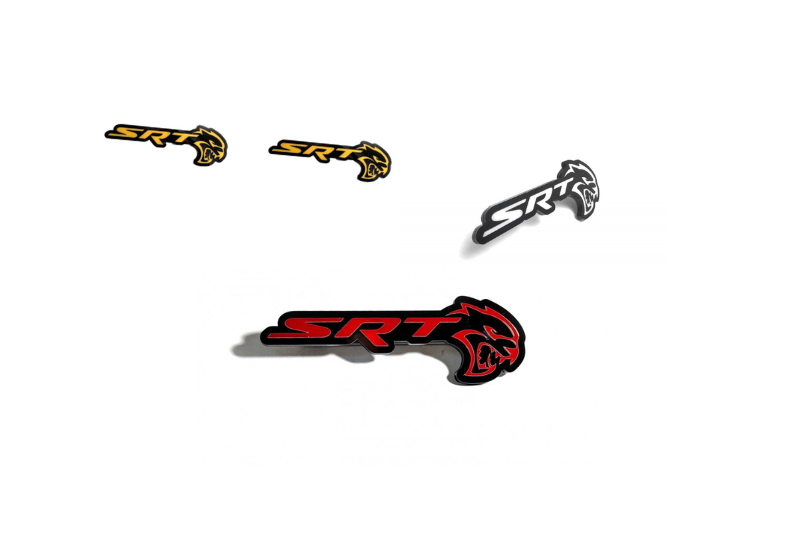 Jeep Emblem & Badges set with SRT Hellcat logo Jeep emblems decoinfabric