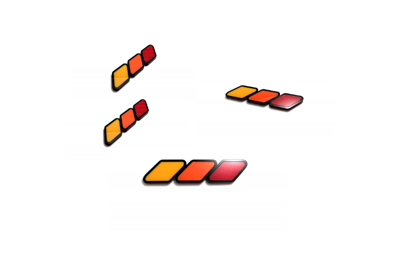 Toyota Emblem & Badges set with Tricolor logo Toyota emblems decoinfabric