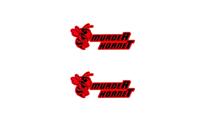 Dodge Emblem & Badge Set - Grille and Tailgate murdeR horneT logo (Type 2)