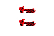 Dodge Emblem & Badge Set - Grille and Tailgate murdeR horneT logo (Type 2) Dodge emblems decoinfabric RED