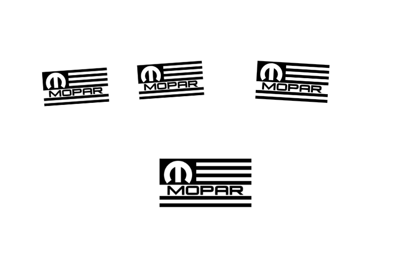 Jeep Emblem & Badges set with Mopar American Flag logo Jeep emblems decoinfabric