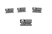 Jeep Emblem & Badges set with Mopar American Flag logo Jeep emblems decoinfabric