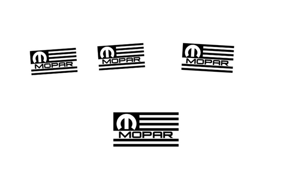 Jeep Emblem & Badges set with Mopar American Flag logo